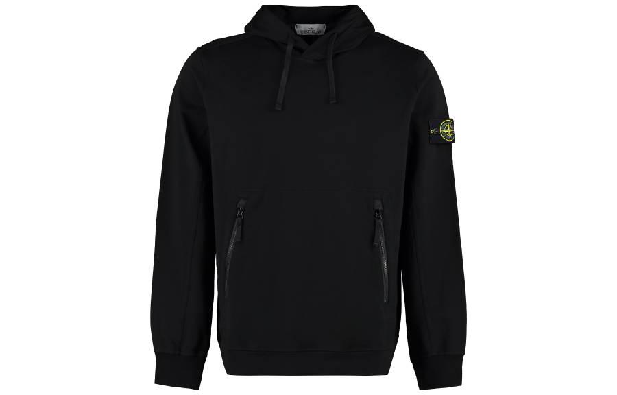 Stone Island SS23 Pullover Solid Color Sweatshirt Black 781560452-V0029