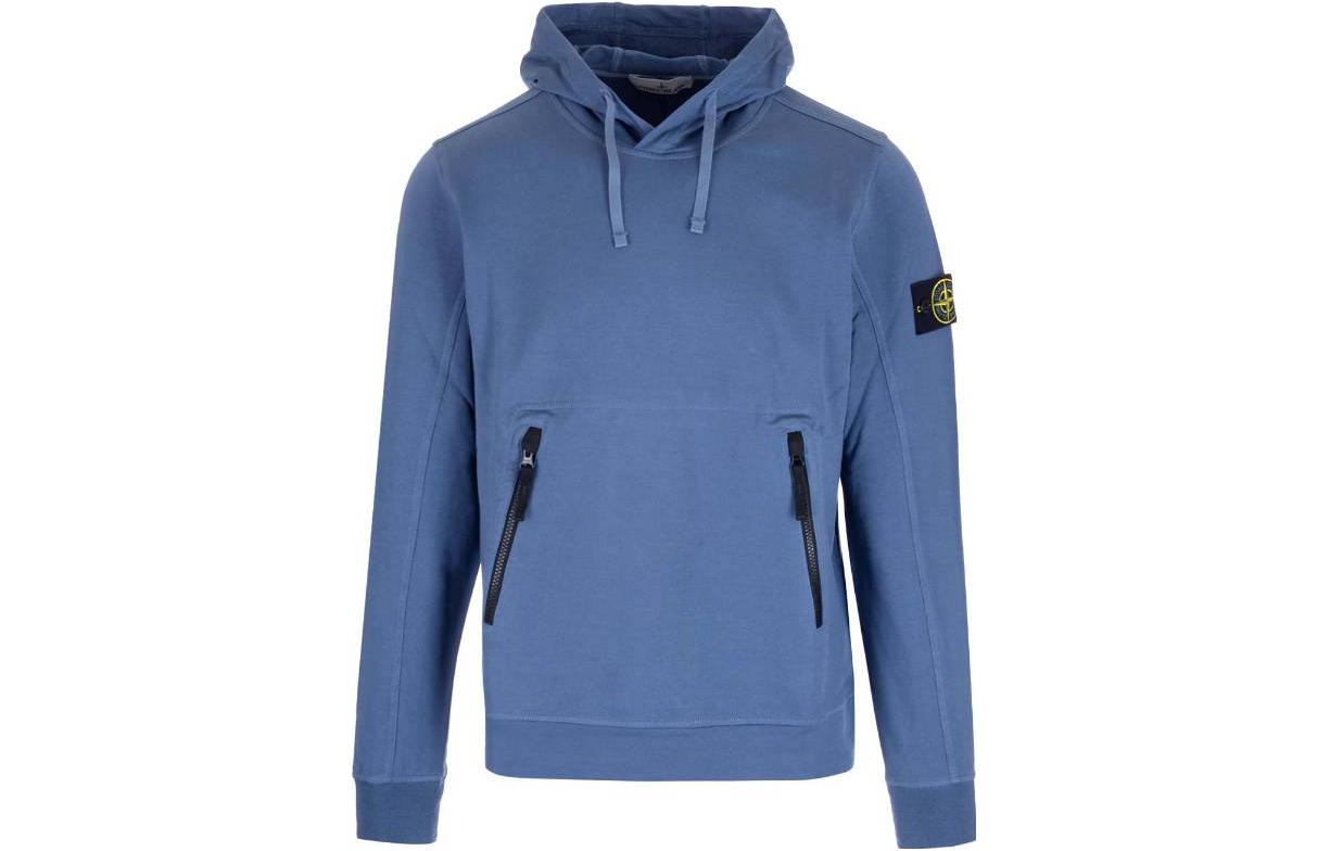 Stone Island SS23 Pullover Solid Long Sleeve Sweatshirt Men’s Blue 781560452-V0024
