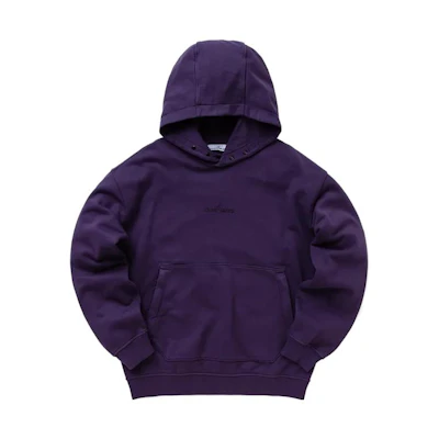 Stone Island SS23 Purple Hoodie Plain Letter Print Pullover 781562251-V0026