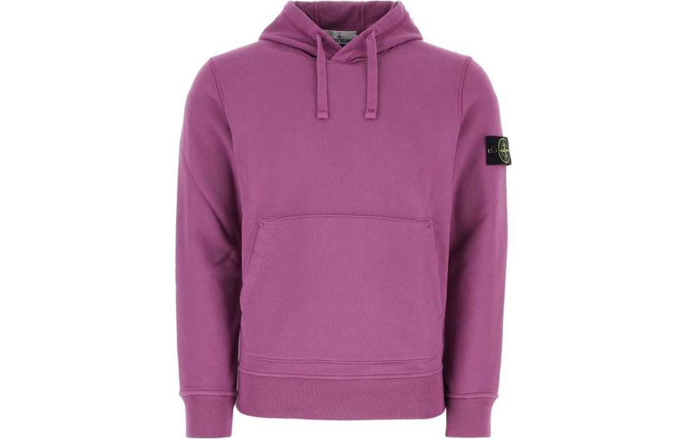 STONE ISLAND SS23 Purple Logo Drawstring Hoodie Pullover -  Long Sleeve 101564151-V0045