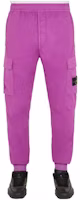 STONE ISLAND SS23 Purple Tapered Cargo Pants with Side Logo Patch for Men 101531303-V0045 STONE ISLAND SS23 Purple Tapered Cargo Pants with Side Logo Patch for Men 101531303-V0045