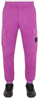 STONE ISLAND SS23 Purple Cargo Tapered Pants Lelaki dengan Logo Patch Sisi 101531303-V0045 Order STONE ISLAND SS23 Purple Cargo Tapered Pants Lelaki dengan Logo Patch Sisi 101531303-V0045