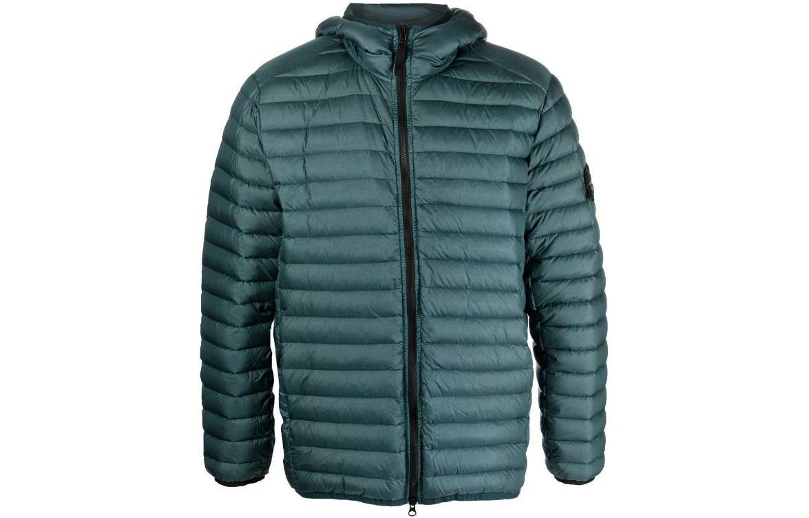 Stone Island SS23 Quilted Hooded Jacket Green for Men 781540324-V0053