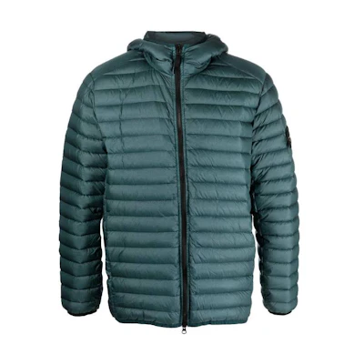 Stone Island SS23 Quilted Hooded Jacket Green for Men 781540324-V0053