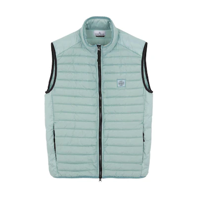 STONE ISLAND SS23 Quilted Logo Patch Vest Sky Blue 7815G0224-V0041