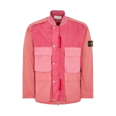 Stone Island SS23 Reversible Multi-Pocket Jacket Pink Mens HYPE-TC Series 781543532-V0080