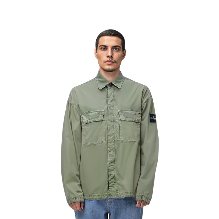 Stone Island SS23 Sage Green Shirt Jacket with Twin Pockets for Men. 7815115WN-V0155 圖 4