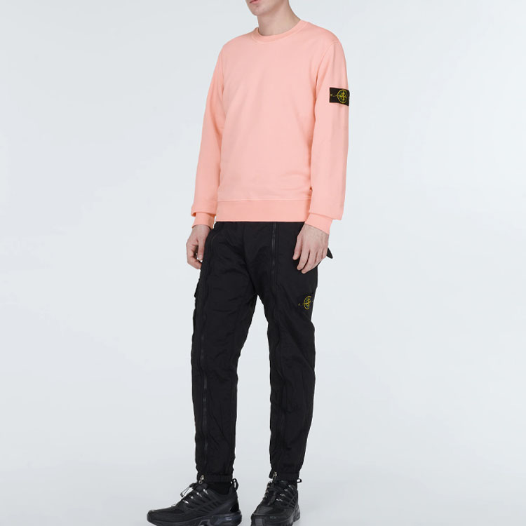 Lookbook Stone Island SS23 櫻花粉羅盤標誌圓領衛衣 101563051-V0080