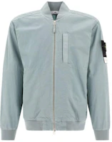 Stone Island SS23 Sky Blue Logo Patch Zip-Up Jacket for Men 781542629-V0041 Stone Island SS23 Sky Blue Logo Patch Zip-Up Jacket for Men 781542629-V0041