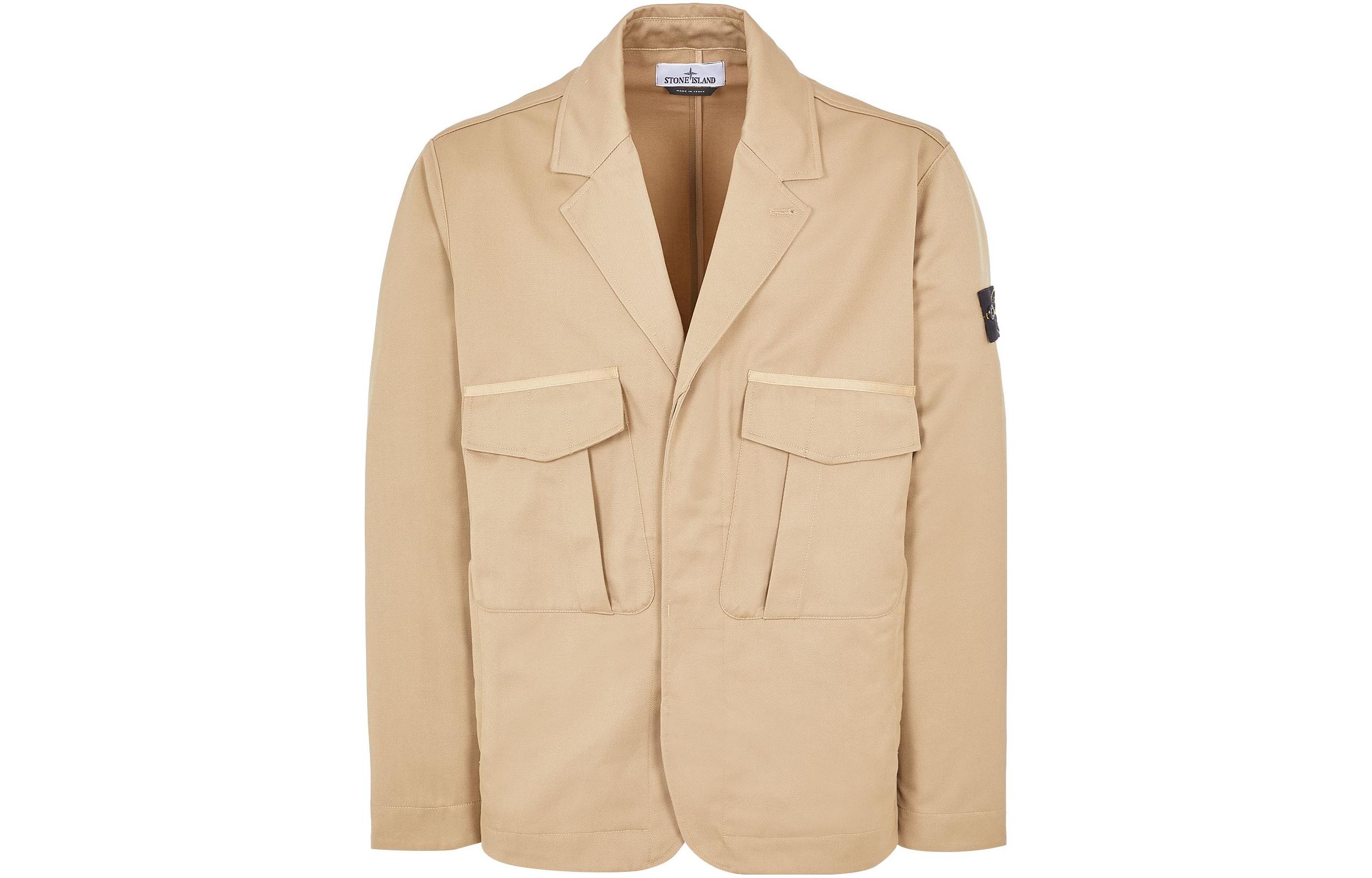 STONE ISLAND SS23 Solid Color Badge Blazer  Jacket Khaki. 7815A0128-V0092 圖 2