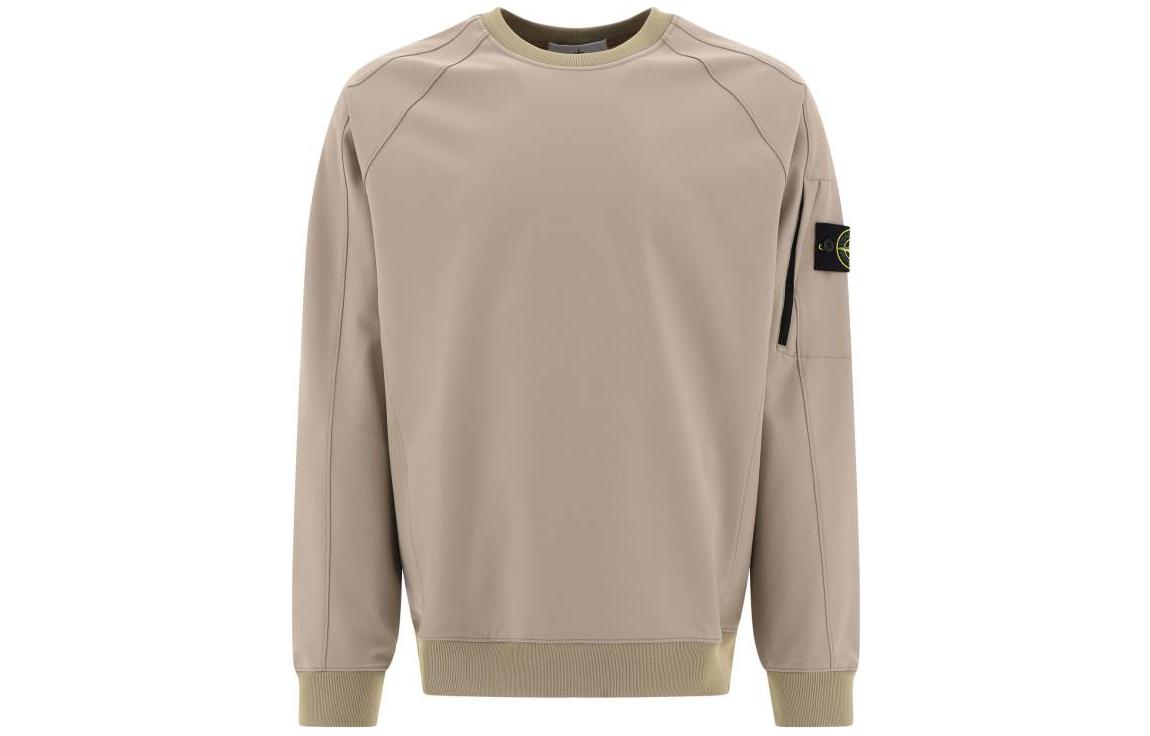 Stone Island SS23 Solid Color Crewneck Long Sleeve Sweatshirt Grey-Green Men 781560653-V0092