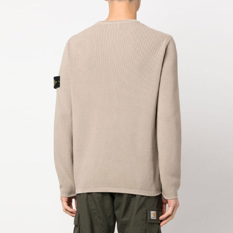 Shop STONE ISLAND SS23 素色圓領套頭針織毛衣 7815507D8-V0092