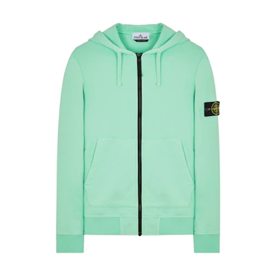 Stone Island SS23 Solid Color Hooded Logo Jacket Men’s Light Green 791564251-V0052