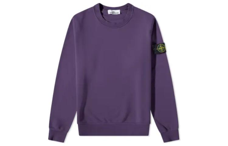 Stone Island SS23 Solid Color Logo Crewneck Sweatshirt Navy Blue 101563051-V0026