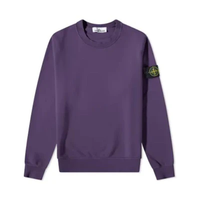 Stone Island SS23 Solid Color Logo Crewneck Sweatshirt Navy Blue 101563051-V0026