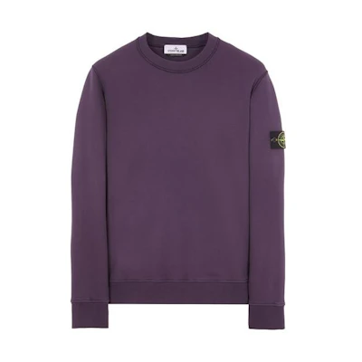 Stone Island SS23 Solid Color Logo Patch Crewneck Sweatshirt Navy Blue Men 771563051-V0065