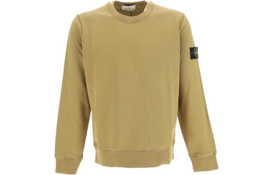 STONE ISLAND SS23 Solid Color Logo Sweatshirt  Bark Brown. 101563051-V0098