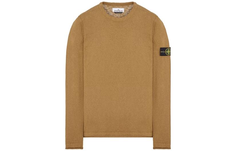 Stone Island SS23 Solid Color Logo Sweatshirt Khaki 1015502B0-V0098