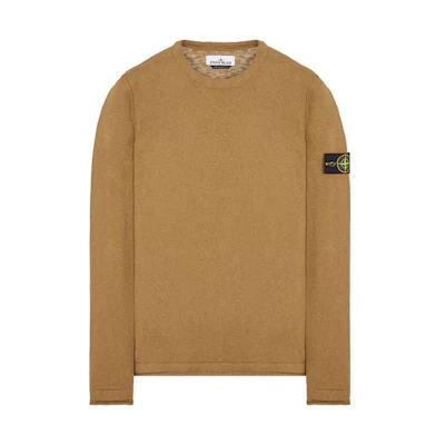 Stone Island SS23 Solid Color Logo Sweatshirt Khaki 1015502B0-V0098