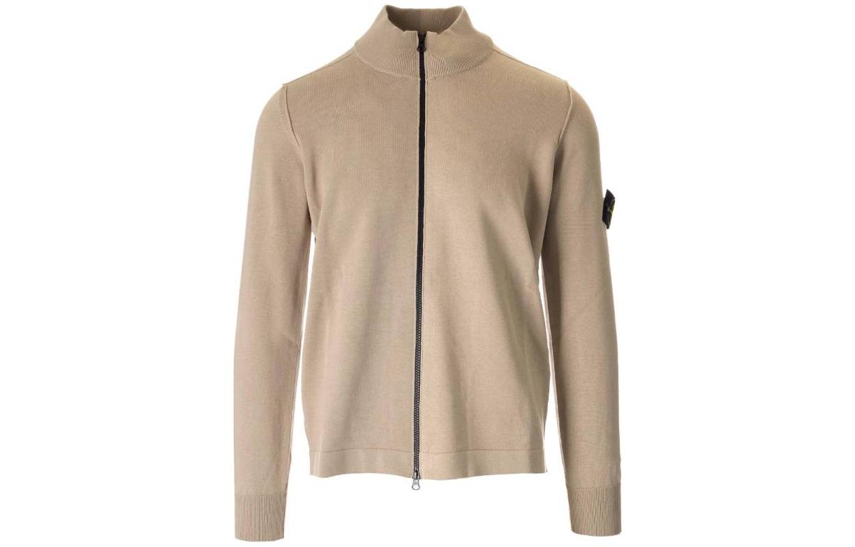 Stone Island SS23 Solid Color Logo Zip-Up Jacket for Men 7815542B2-V0092