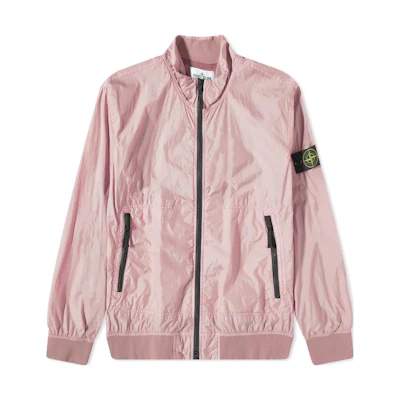Stone Island SS23 Solid Color Zip-Up Badge Jacket Pink - 781542822-V0080