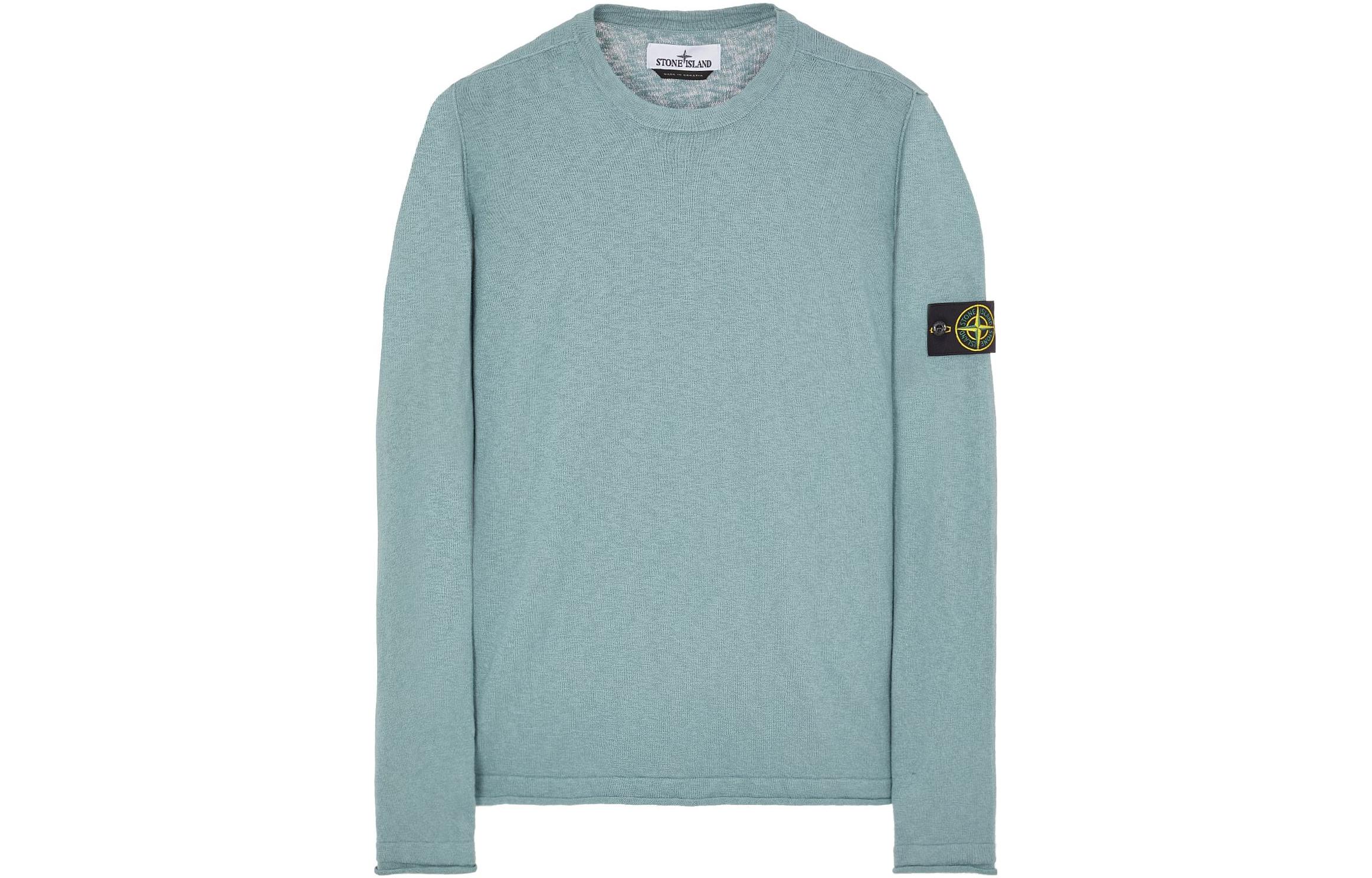 STONE ISLAND SS23 Solid Logo Crewneck Long Sleeve Sweatshirt Sky Blue Mens. 1015502B0-V0041 圖 2