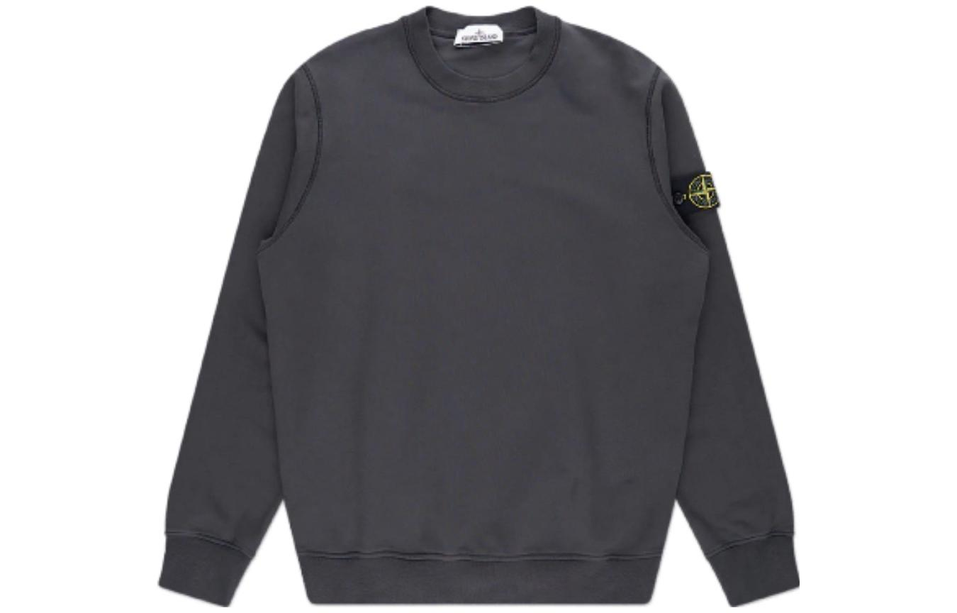 Stone Island SS23 Solid Logo Crewneck Sweatshirt Men’s - Charcoal Gray 101563051-V0065