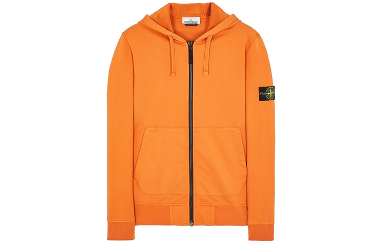 Stone Island SS23 Solid Logo Hoodie Jacket - Dark Brown 101564251-V0073