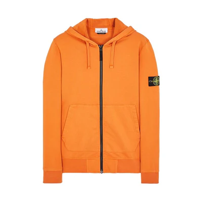 Stone Island SS23 Solid Logo Hoodie Jacket - Dark Brown 101564251-V0073