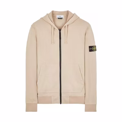 Stone Island SS23 Solid Logo Hoodie Jacket - Dove Gray 101564251-V0092