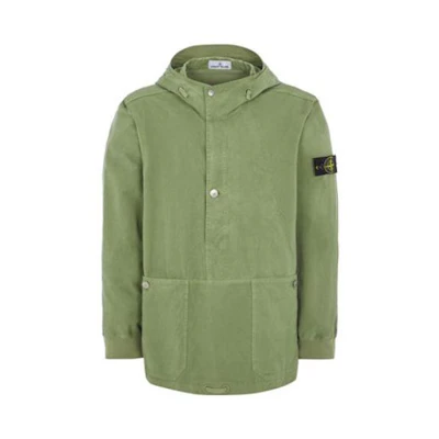 Stone Island SS23 Solid Logo Long Sleeve Jacket Mens Sage Green 781542229-V0055