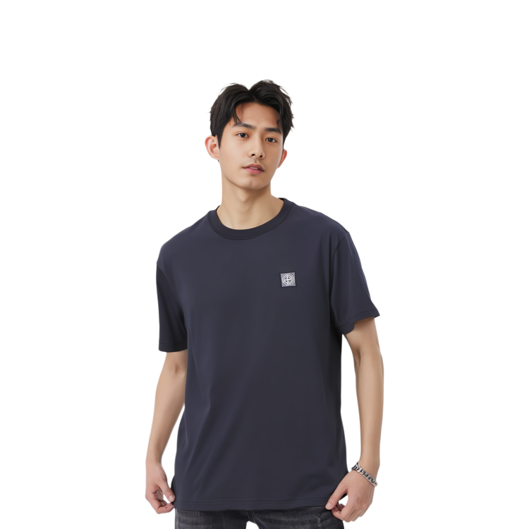 Details for Stone Island SS23 Logo Patch Crewneck T-Shirt Biru Navy. 101523757-A0020