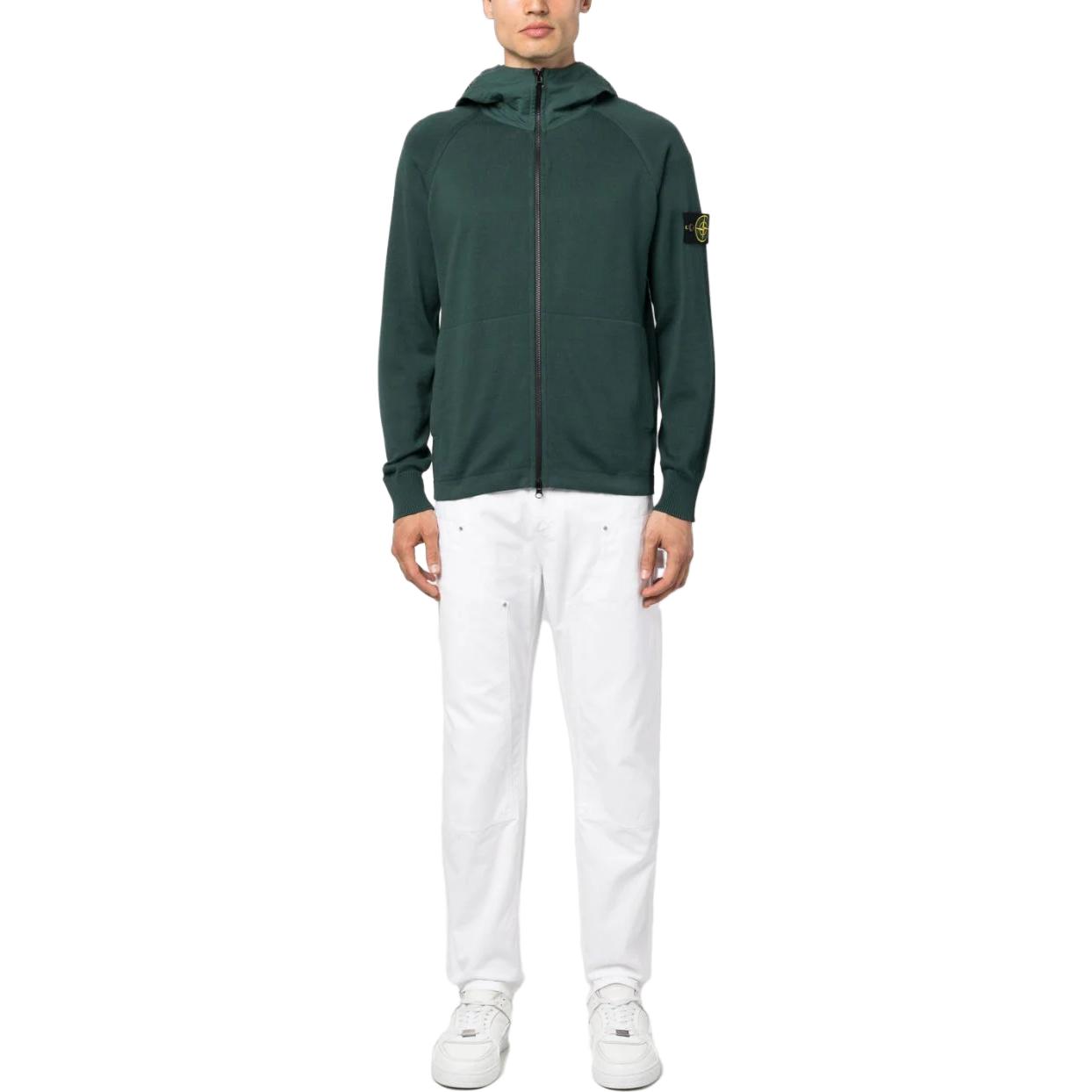 STONE ISLAND SS23 Solid Logo Patch Zip-Up Hoodie Green 7815547B2-V0053 圖 3