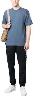 스톤아일랜드 SS23 솔리드 로고 프린트 크루넥 반팔 티셔츠 남성 다크블루 781520444-V0055 Lookbook 스톤아일랜드 SS23 솔리드 로고 프린트 크루넥 반팔 티셔츠 남성 다크블루 781520444-V0055