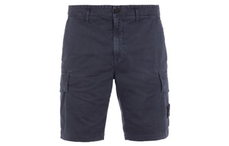 STONE ISLAND SS23 Solid Pocket Straight Shorts  Navy Blue 1015L1204-A0120
