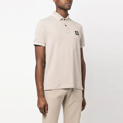 STONE ISLAND SS23 條紋飾邊短袖Polo衫 米色 男款 10152SC18-V0092 Purchase STONE ISLAND SS23 條紋飾邊短袖Polo衫 米色 男款 10152SC18-V0092