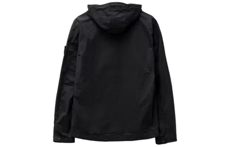 Lookbook STONE ISLAND SS23 男士Supima®轻薄黑色连帽夹克 781543310-V0029