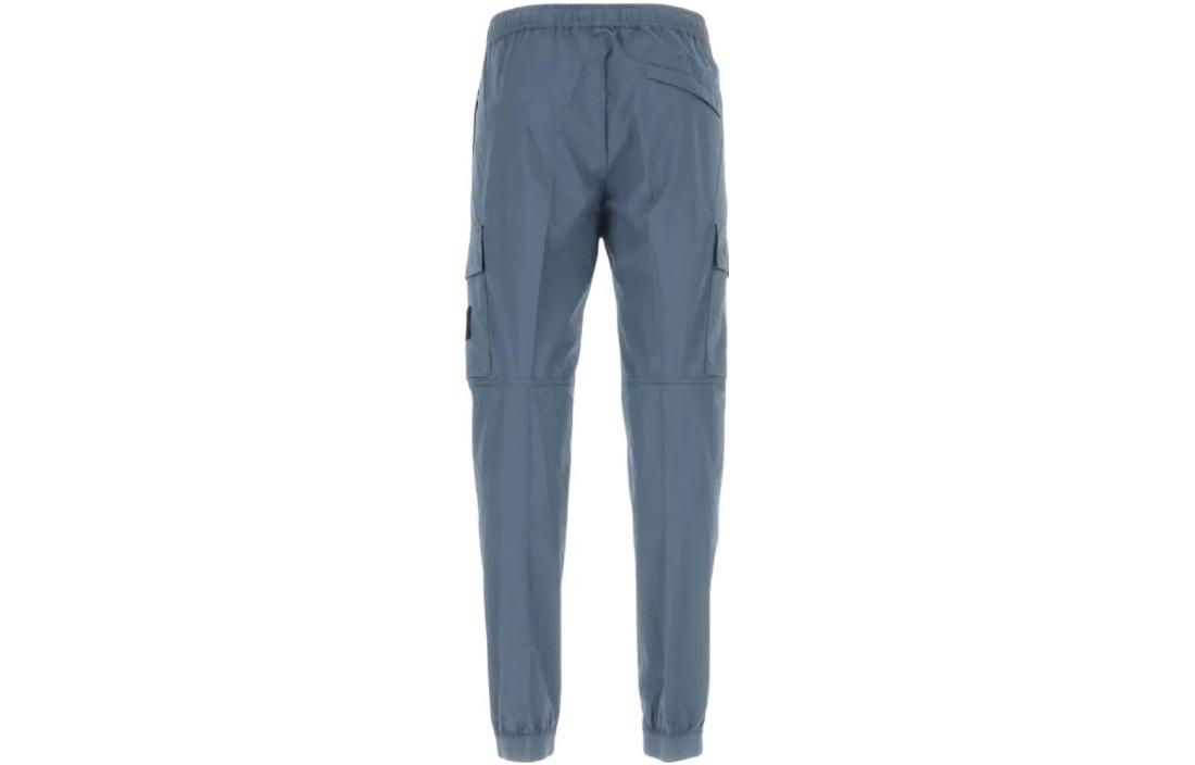 STONE ISLAND SS23 Tapered Cargo Pants -  Casual Blue Joggers with Logo Patch 101531303-V0024 圖 3
