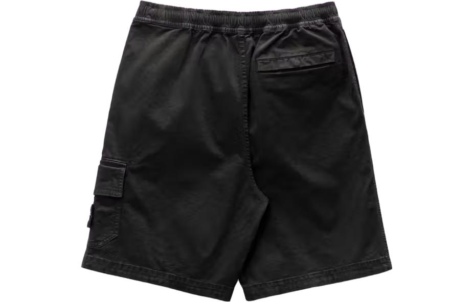 STONE ISLAND SS23 Washed Badge Cargo Shorts Black Unisex. 7815L0904-V0129 圖 3