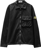 STONE ISLAND SS23 Washed Cotton Pocket Shirt Jacket Black Menswear. 781510304-V0129 STONE ISLAND SS23 Washed Cotton Pocket Shirt Jacket Black Menswear. 781510304-V0129