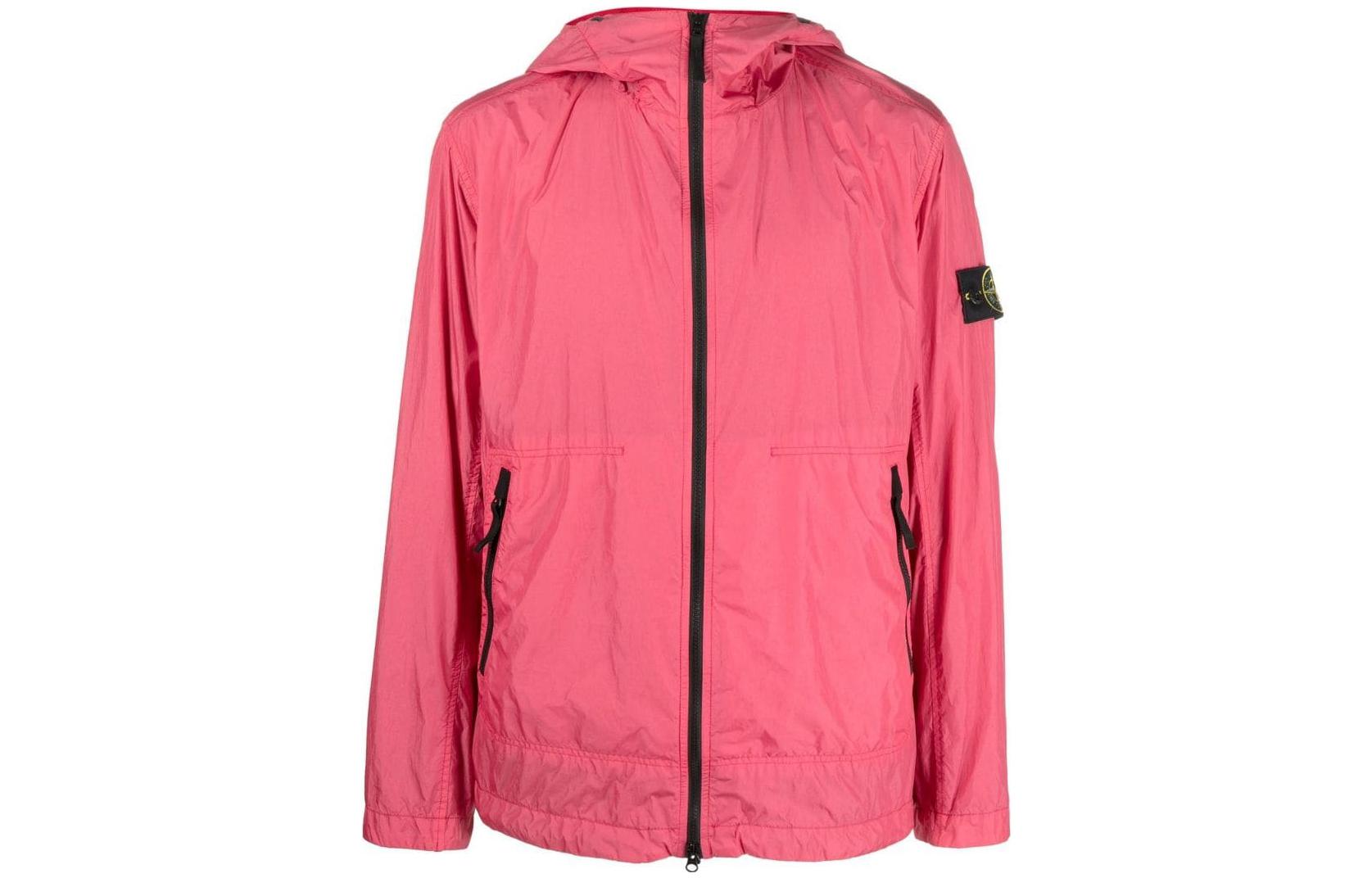Stone Island SS23 Water-Resistant Lightweight Hooded Jacket Men’s Watermelon Red 781540522-V0087