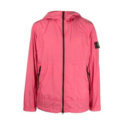 Stone Island SS23 Water-Resistant Lightweight Hooded Jacket Men’s Watermelon Red 781540522-V0087