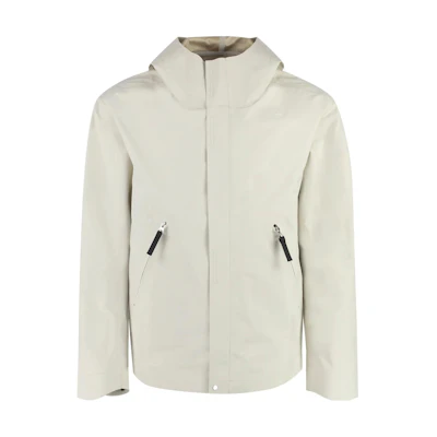 Stone Island SS23 White Hooded Zip-Up Jacket White 7915402G1-V0097