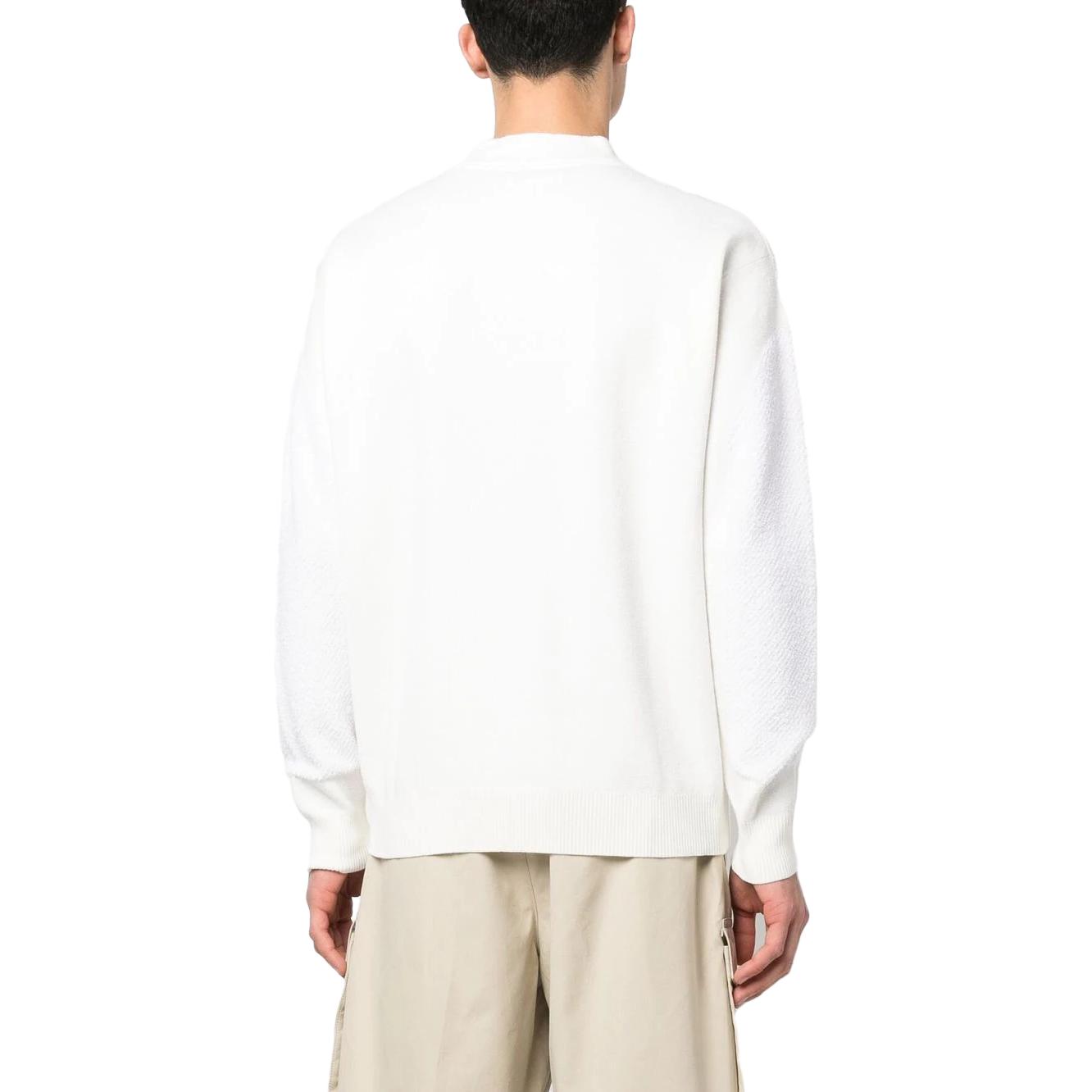 STONE ISLAND SS23 White Logo Print Crewneck Pullover Sweatshirt for Men 7815519B4-V0099 圖 4