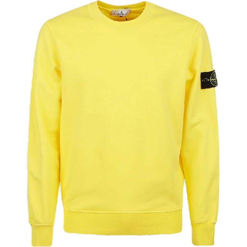 Stone Island SS23 Yellow Compass Patch Crewneck Sweatshirt Long Sleeve 101563051-V0030