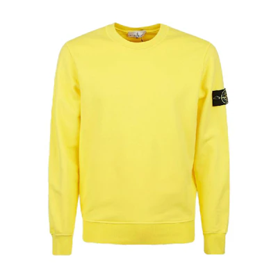 Stone Island SS23 Yellow Compass Patch Crewneck Sweatshirt Long Sleeve 101563051-V0030