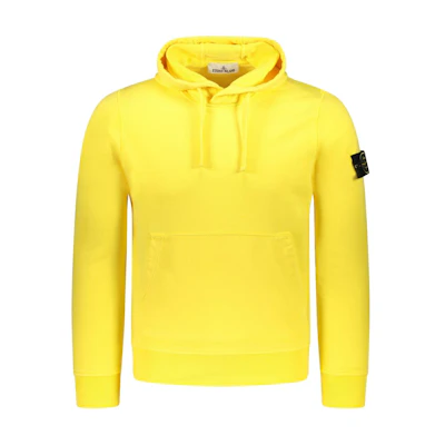 Stone Island SS23 Yellow Hoodie with Drawstring and Patch for Men 101564151-V0030