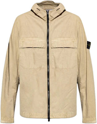 STONE ISLAND SS24 Beige Cotton Canvas Zip-Up Hoodie Jacket 8015106WN-V0195 Order STONE ISLAND SS24 Beige Cotton Canvas Zip-Up Hoodie Jacket 8015106WN-V0195