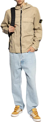 STONE ISLAND SS24 Beige Cotton Canvas Zip-Up Hoodie Jacket 8015106WN-V0195 Lookbook STONE ISLAND SS24 Beige Cotton Canvas Zip-Up Hoodie Jacket 8015106WN-V0195
