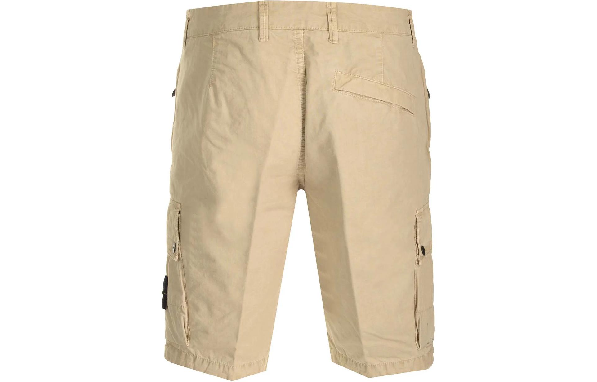 STONE ISLAND SS24  Beige Straight-Cut Utility Bermuda Shorts with Zipper. 8015L11WA-V0195 圖 3